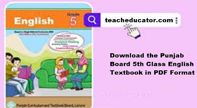 Download the Punjab Board 5th Class English Textbook in PDF Format